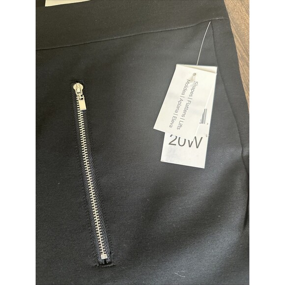 Rafaella women's Plus Size Slimming Pull-On Ankle Pant with Zipper Detail 20W - Picture 4 of 8